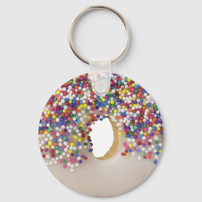 Porte-clés donut avec paillettes (Recto)