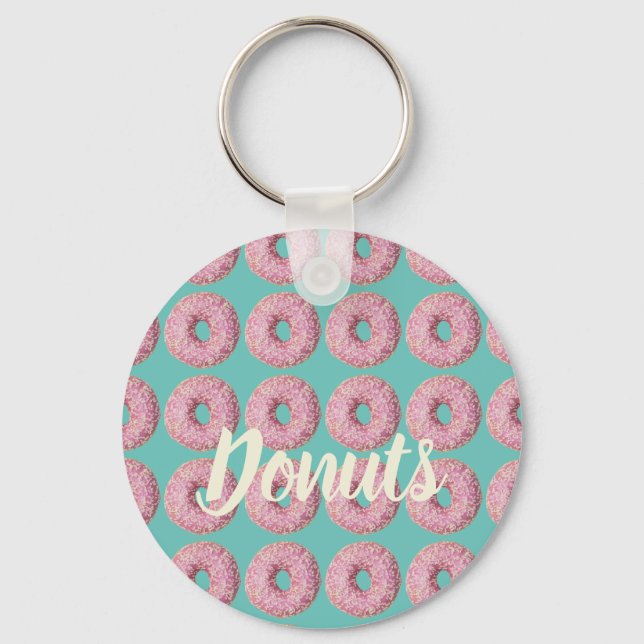 Porte-clés Donut Vegan Pattern for Vegetarian Sweet Tooth (Recto)