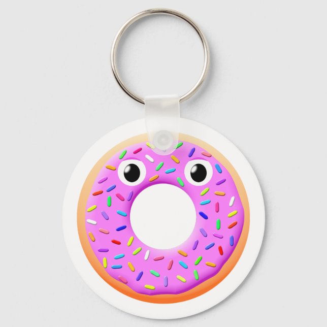 Porte-clés Donut With Eyes And Sprinkles Drawing (Recto)