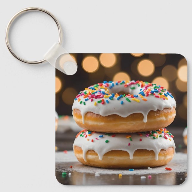 Porte-clés Donuts vanille (Recto)