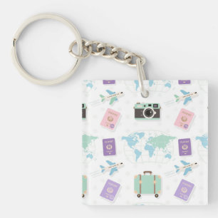 Porte-clés doodle de voyage fantaisiste – Aventure
