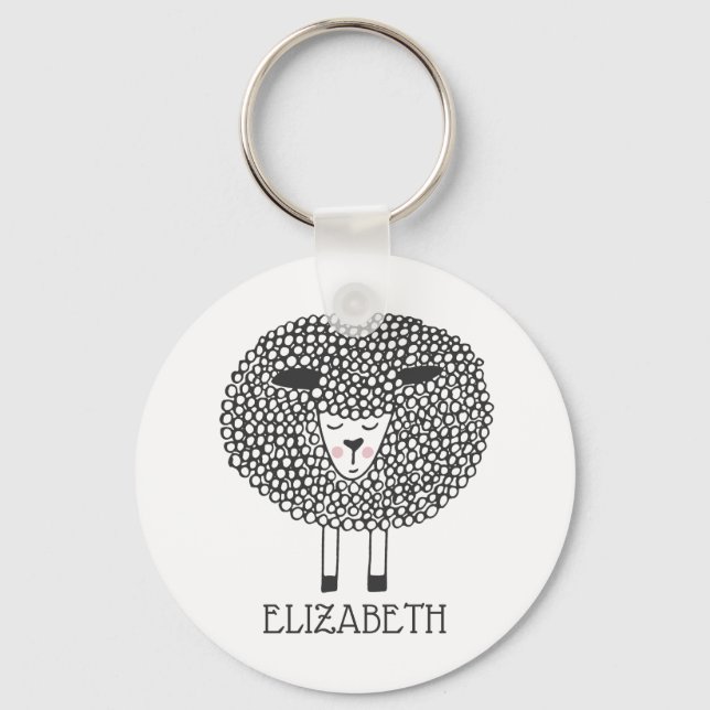 Porte-clés Doodle Sheep Personalized (Recto)