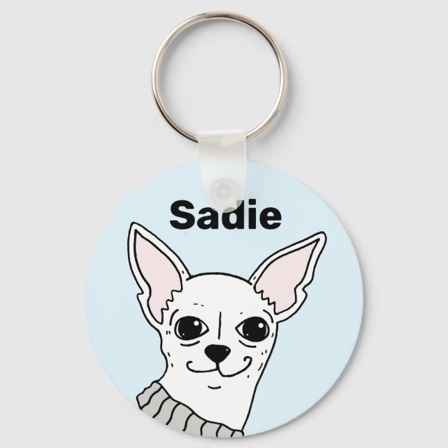 Porte-clés Doodle Smug Chihuahua Porte - clé personnalisé (Recto)