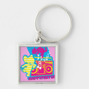 Porte-clés Dope bat les pieds heureux