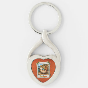 Porte-clés Dordogne Kek et Ina - Idée Cadeau liège vieilli