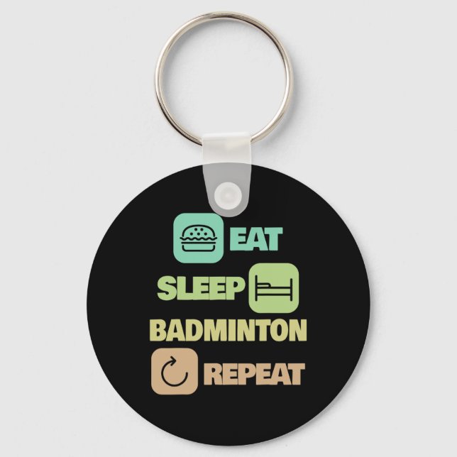 Porte-clés Dormir - Répétition de badminton - Joueur de badmi (Recto)