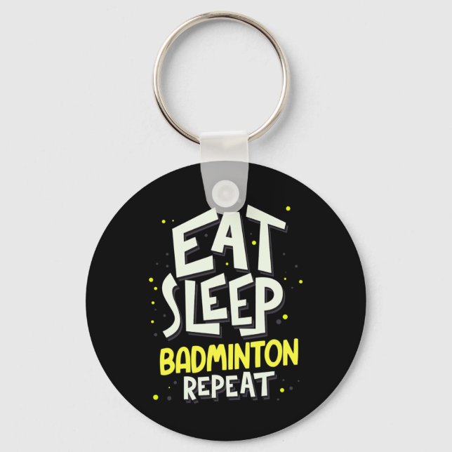 Porte-clés Dormir - Répétition de badminton - Joueur de badmi (Recto)