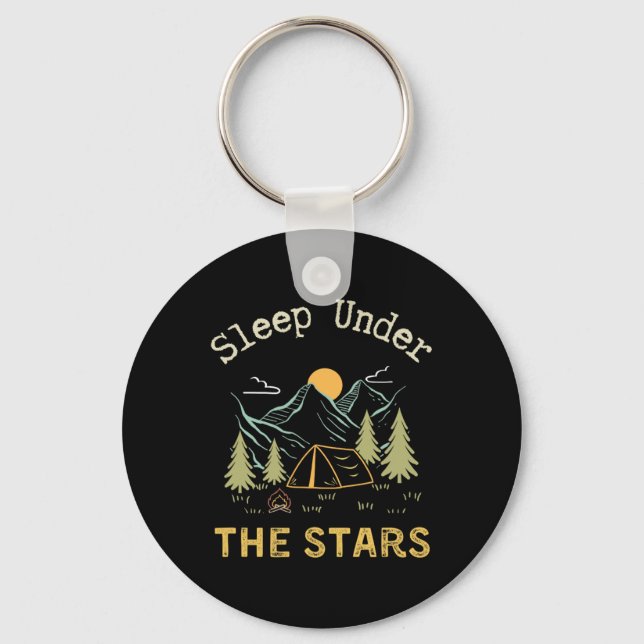 Porte-clés Dormir sous les étoiles ; Camping  (Recto)
