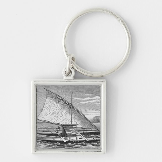 Porte-clés Double canoë de Fijian de l'histoire de (Devant)