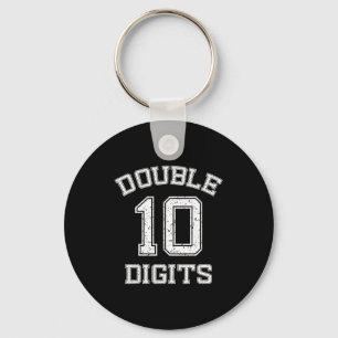 Porte-clés Double Chiffres 10e Anniversaire 10 Ans