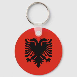 Porte-clés Double drapeau dirigé rouge et noir d'Eagle de