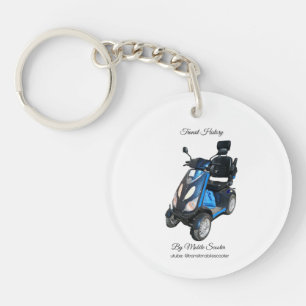 Porte-clés double face rond