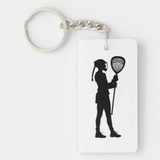 Porte-clés double face silhouette de gardien de cr