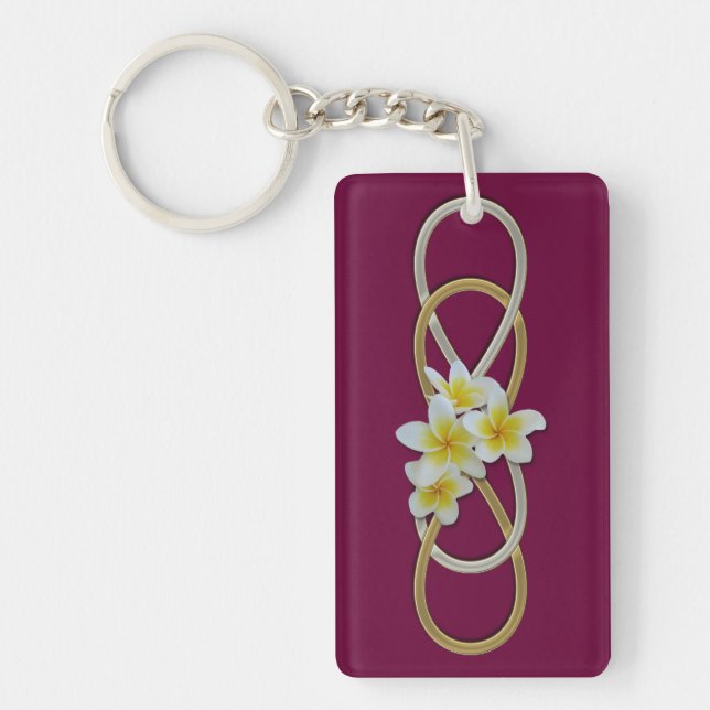Porte-clés Double Infini BiColor Frangipani (Devant)
