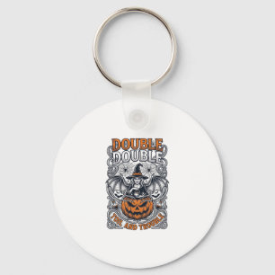 Porte-clés Double peine Malheur Sorcière Citrouille Halloween