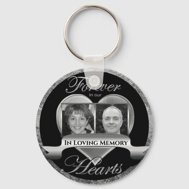 Porte-clés Double Photo Memorial dans le Porte - clé de mémoi (Recto)