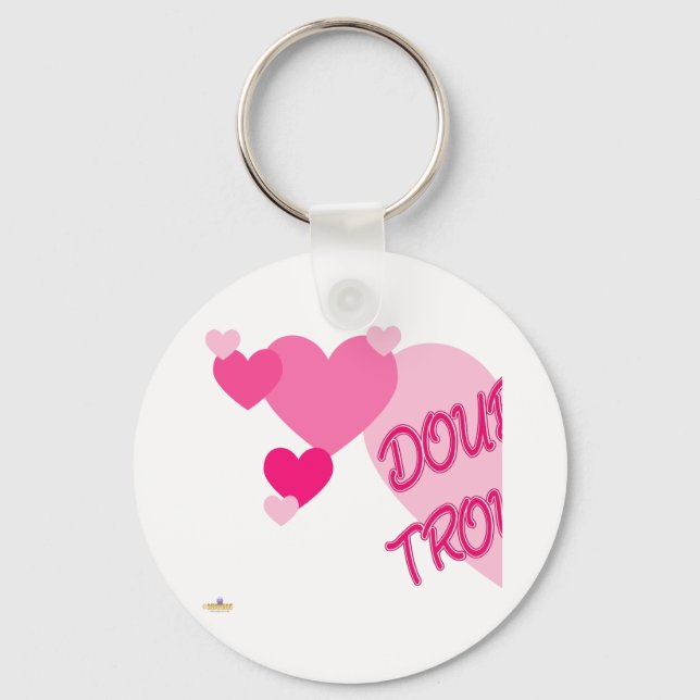 Porte-clés Double problème Coeurs roses Partie 1 (Recto)