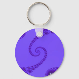 Porte-clés double spirale bleu violet