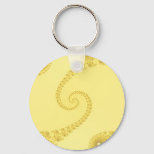 Porte-clés double spirale en or jaune