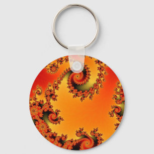 Porte-clés double spirale flamme ardente