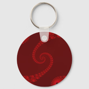Porte-clés Double Spirale Rouge Profond