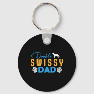 Porte-clés Double Swissy Chig Papa Cadeaux Drôle Amoureux des