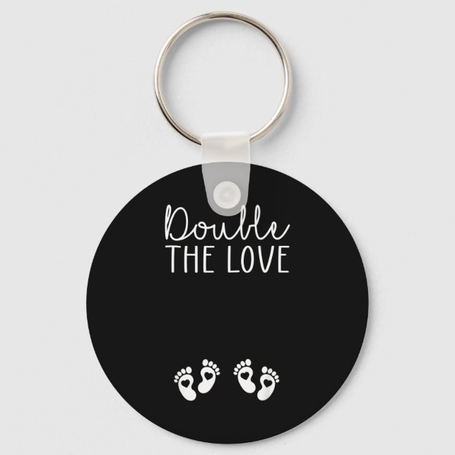 Porte-clés Double The Love Valentines Day Twin Pregnancy Anno (Recto)