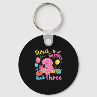 Porte-clés Douce mignonne et trois 3ème anniversaire doux don