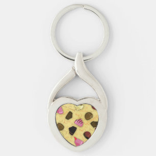 Porte-clés Douce Saint-Valentin - Motif de bonbons de la Sain