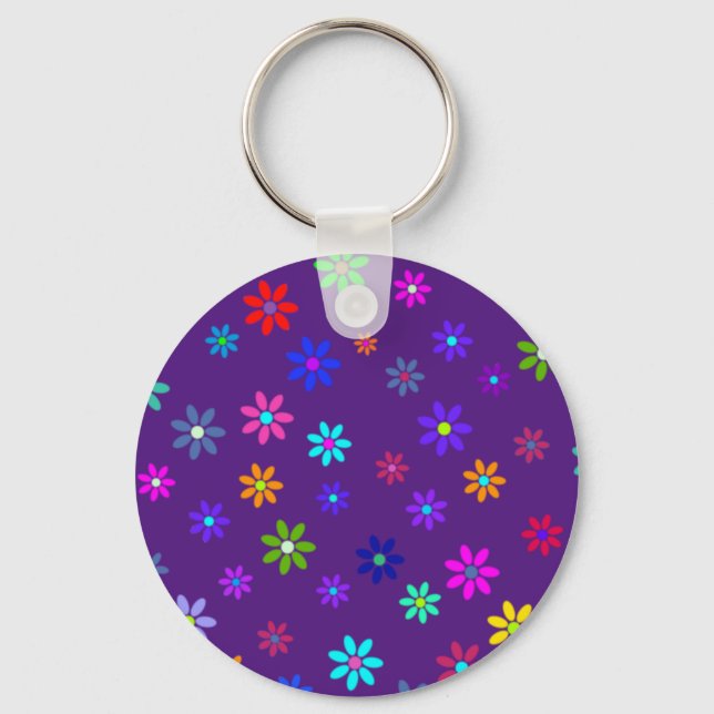 Porte-clés Douche à fleurs - motif de couleur 1 (Recto)
