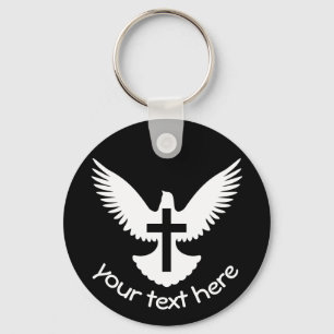 Porte-clés Dove avec croix