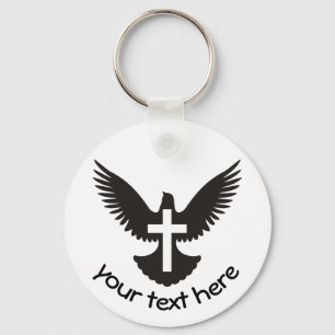 Porte-clés Dove avec croix
