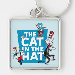 Porte-clés Dr Seuss   Chat dans le logo du Casquette - Caract