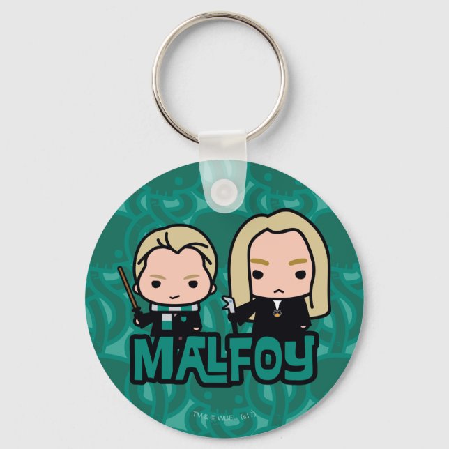 Porte-clés Draco et Lucius Malfoy personnage art (Recto)