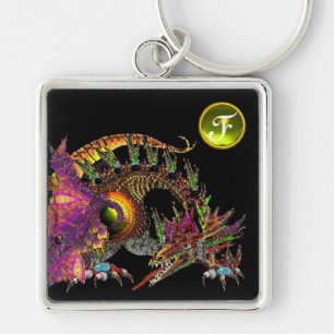 Porte-clés DRAGO , Green Yellow Topaz Monogram