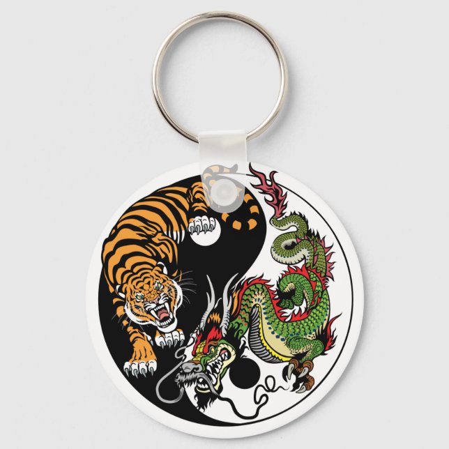 Porte-clés dragon and tiger yin yang (Recto)