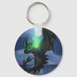 Porte-clés Dragon avec le feu vert