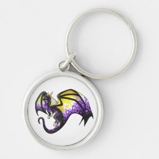 Porte-clés Dragon de fierté non binaire