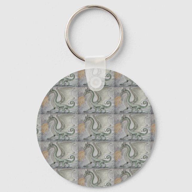 Porte-clés Dragon de respiration incendie (Recto)