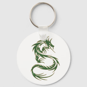 Porte-clés Dragon de tatouage vert