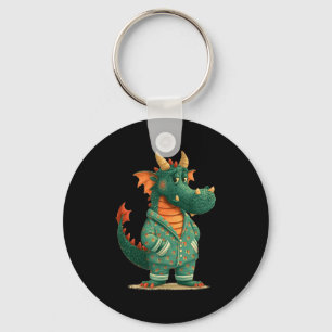 Porte-clés Dragon drôle en vêtements de nuit pour dragons et