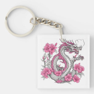 Porte-clés Dragon Fleur