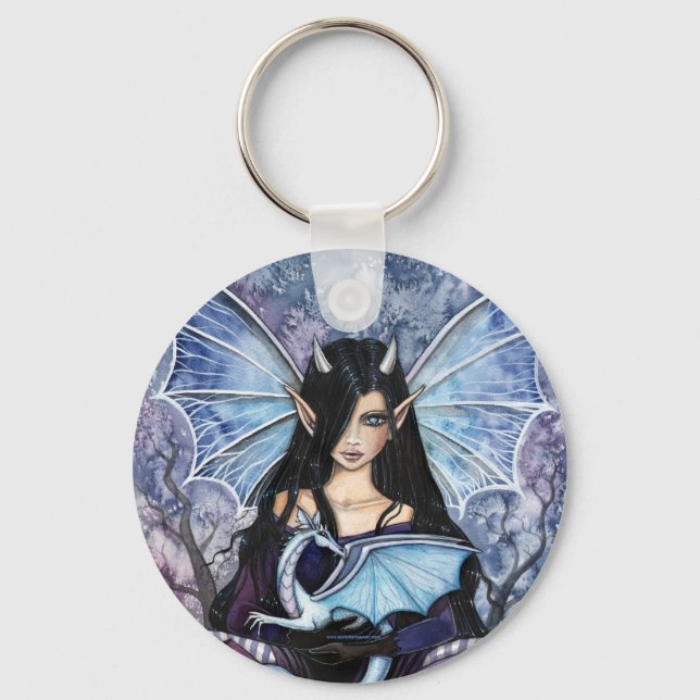 Porte-clés Dragon Gothique Féerique par Molly Harr (Recto)