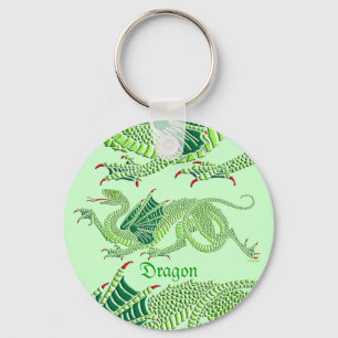 Porte-clés Dragon héraldique (vert) - Porte - clé