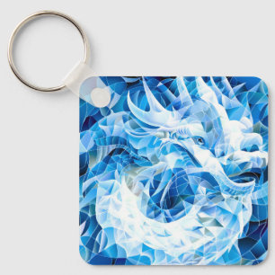 Porte-clés Dragon Mosaïque Ciel Bleu