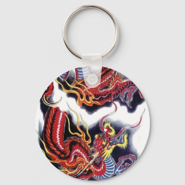 Porte-clés Dragon rouge japonais (Recto)