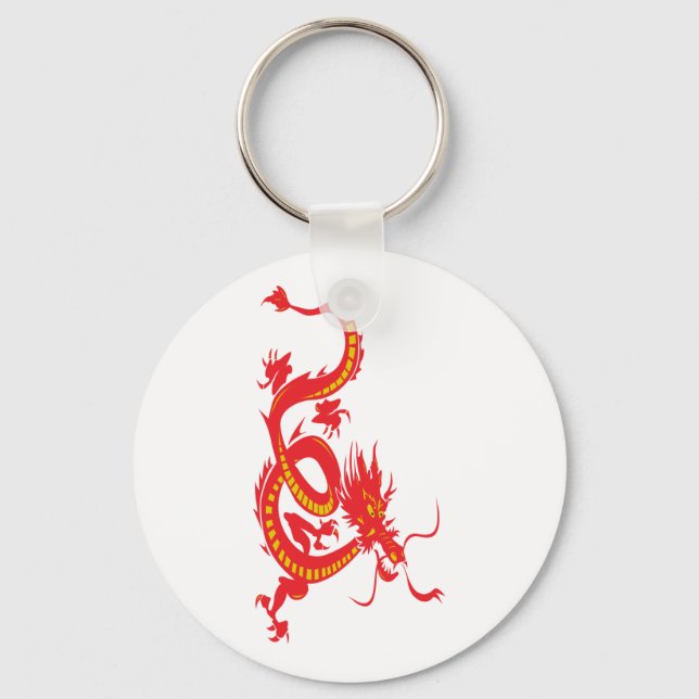 Porte-clés Dragon rouge/Nouvel An chinois (Recto)