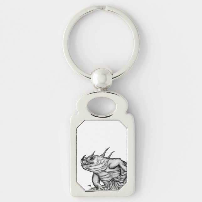Porte-clés Dragon sur le rocher (Devant)