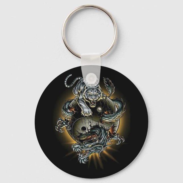 Porte-clés dragon/tigre/ying yang (Recto)