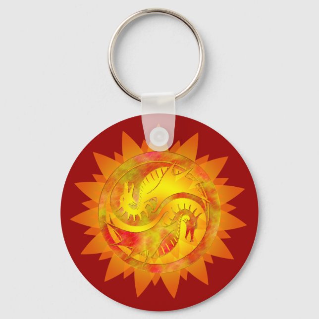 Porte-clés Dragon Yin Yang (Recto)